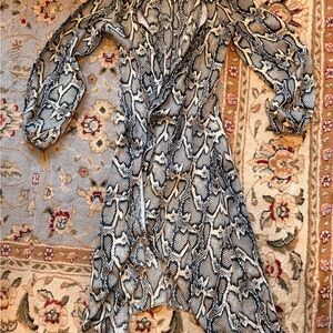 Show Me Your MuMu Asymmetrical Snake-Print Dress - Black & Cream